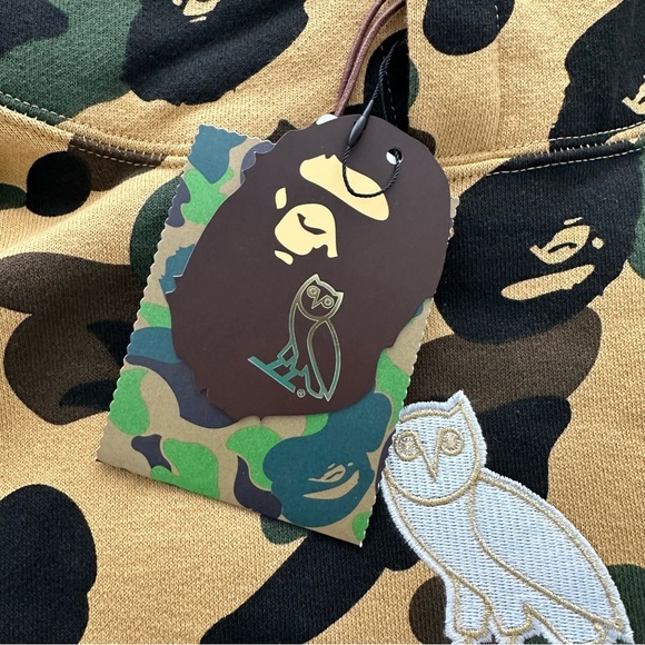 NWT BAPE X OVO 1st Camo Pullover Hoodie Size Medium - Picture 3 of 6